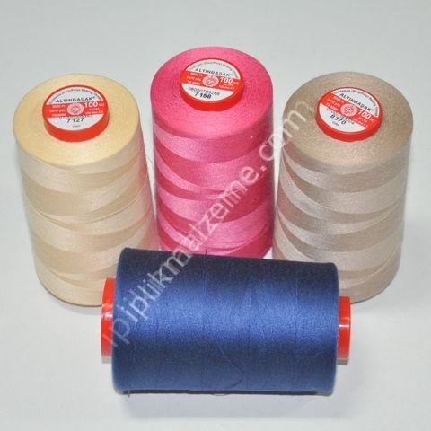 Altınbaşak 100 no Sürekli Polyester Dikiş İpliği Renkli 5000 mt