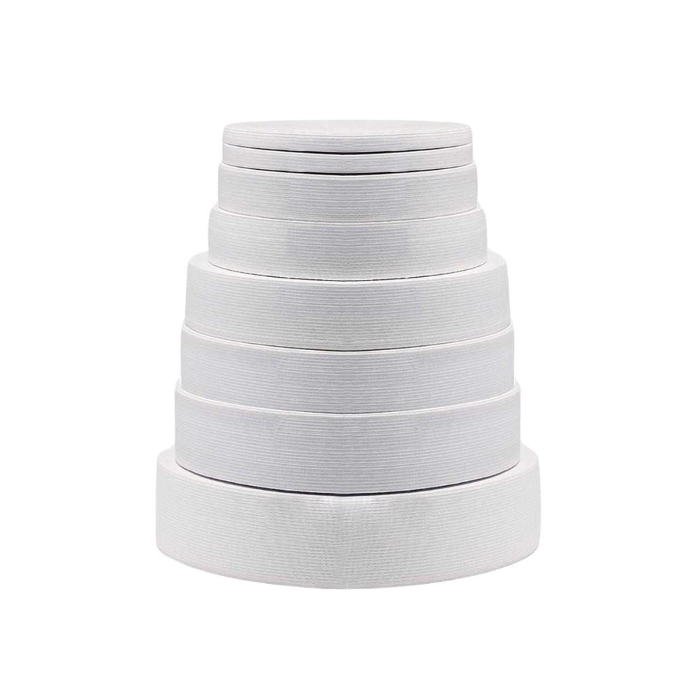 dokuma lastik 2 cm - 5 cm Siyah/Beyaz 25 mt