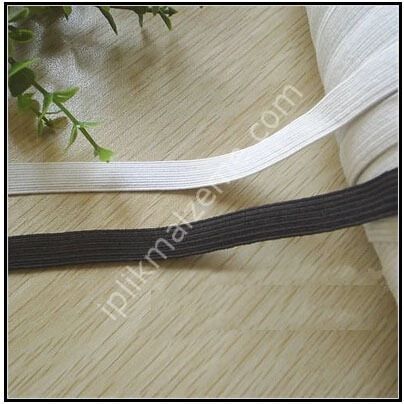 Bel Lastiği Örme 1 cm - 5 cm - 1 kg  beyaz/siyah