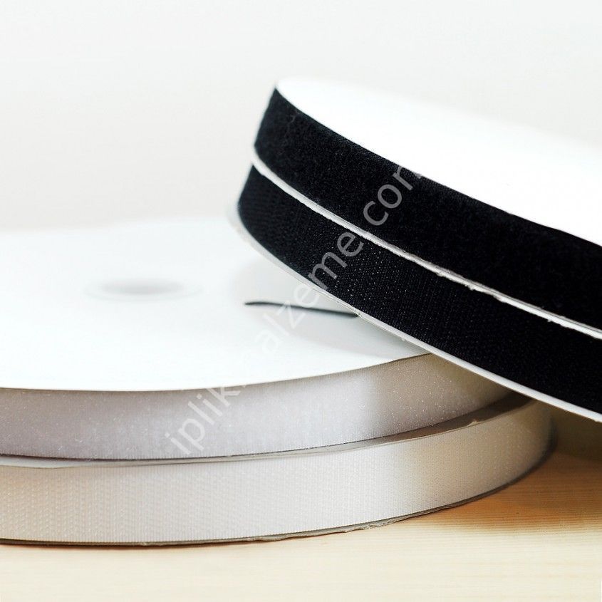 Cırt Bant 2 cm siyah / beyaz - 1 takım ters ve düz 25 mt