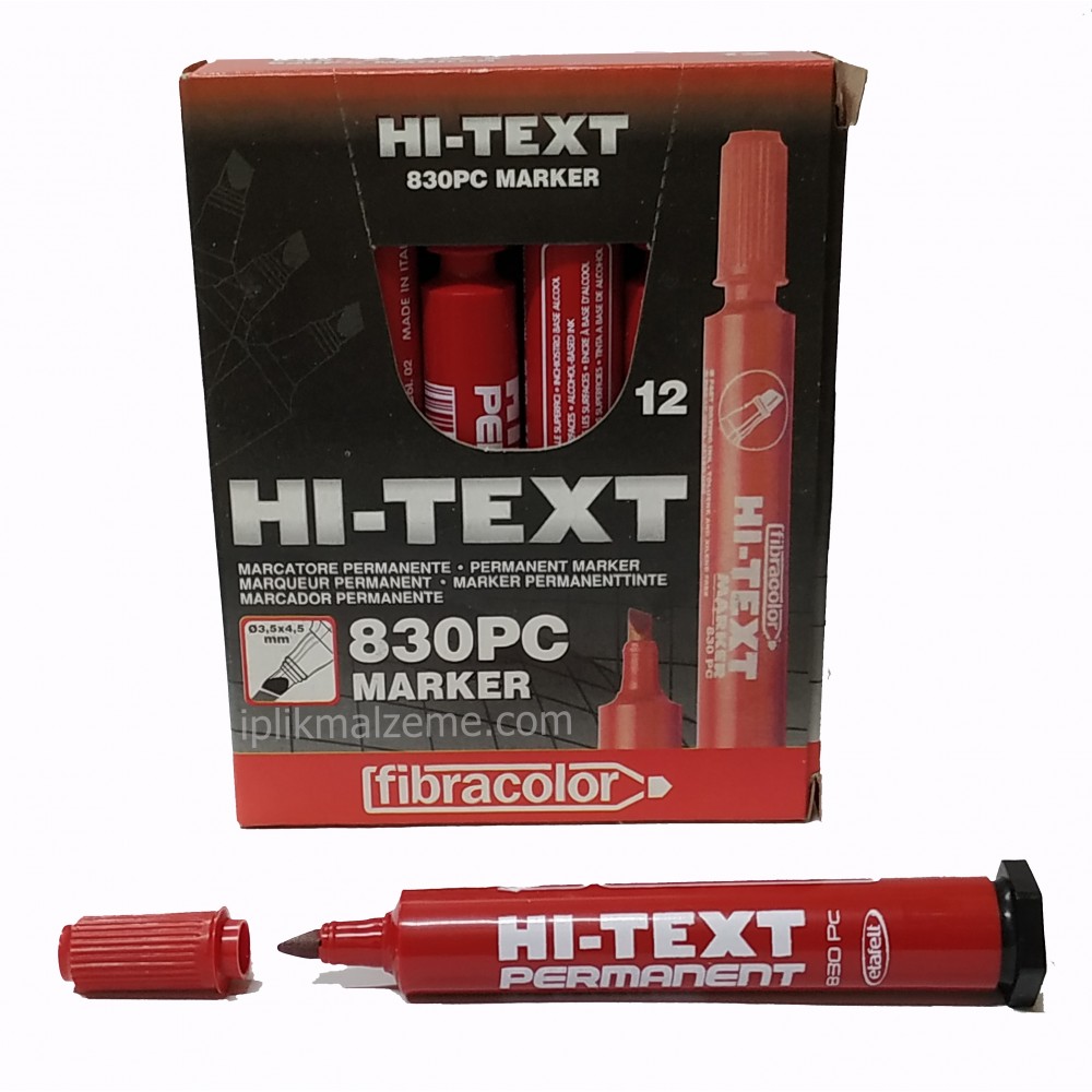 Hi-Text Permament Koli Kalemi Kesik Uçlu 830PC (adet)