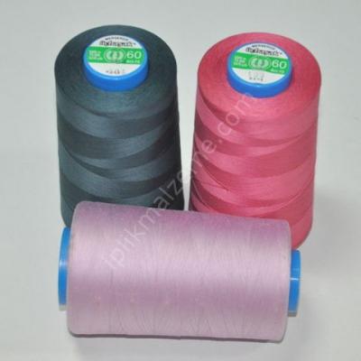 Üçbaşak 60 no Merserize Renkli Pamuk İpliği 5000 mt.